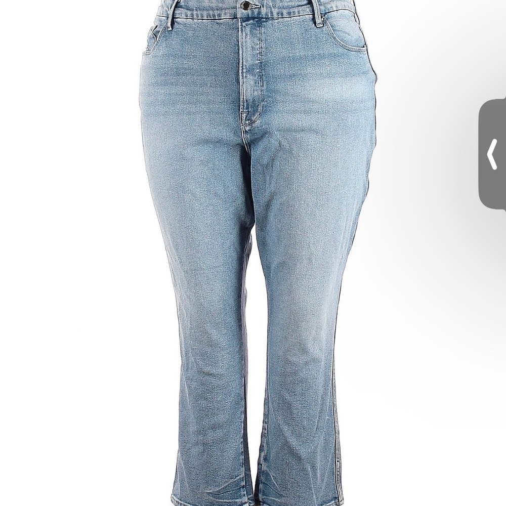 Good American Light Blue Straight Leg Jeans